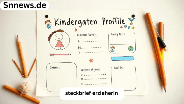 Der ausführliche steckbrief erzieherin und seine Bedeutung für die pädagogische Arbeit steckbrief erzieherin